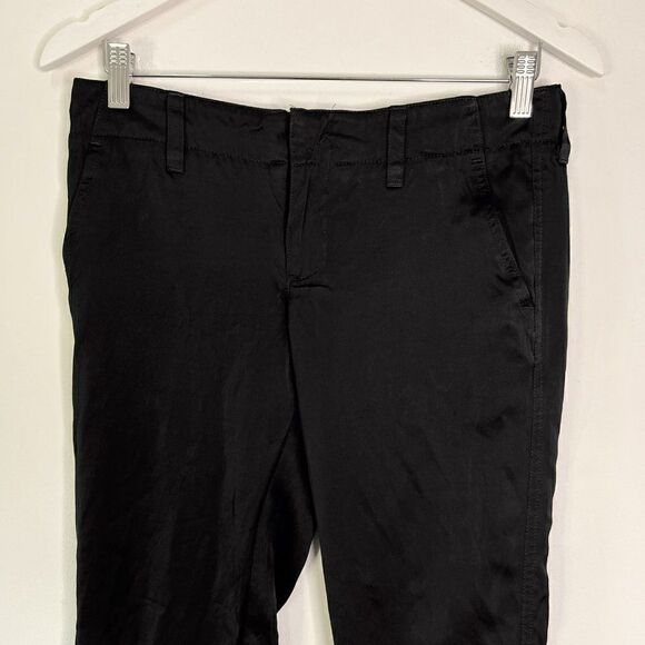 Vince Black Satin Pants with Paperbag Ankles - Picture 3 of 9